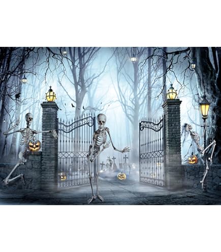 BELECO 12x10ft Fabric Dark Misty Woods Halloween Scary Forest - View #11