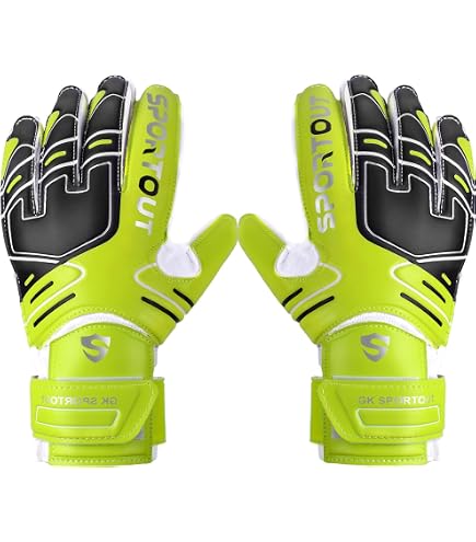 Guanti Da Portiere WALTER Tiger – Lattice Tedesco 4 Mm, Taglio Hybrid Roll, Stecche Regolabili (Bianco, 9,5)