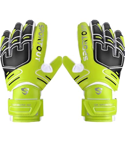 Guanti Da Portiere WALTER Tiger – Lattice Tedesco 4 Mm, Taglio Hybrid Roll, Stecche Regolabili (Bianco, 9,5)