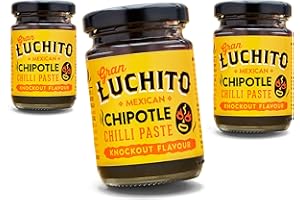 Gran Luchito Mexican Chipotle Chilli Paste 100g | Handmade in Mexico | Super Smoky Cooking Paste with A Medium to Hot Spice| Perfect for Cooking Mexican Food (Pack of 3)
