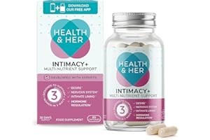 HEALTH AND HER Health & Her Intimacy+ Multi-Nutrient Support for Women - Women's Desire Supplement with Maca Root, Tribulus Terrestris and Sea Buckthorn - 1 Month Supply - 60 Vegan Tablets