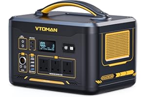 VTOMAN Jump 1500X Portable Power Station 1500W - 828Wh Solar Generator LiFePO4 Battery Power Station, 1500W Solar Generators, Dual 100W PD Type-C & Regulated DC, Capacity Expandable to 2376Wh