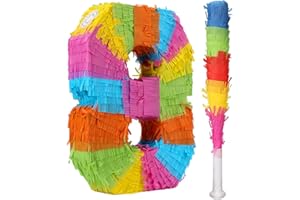 32nd Piñata Birthday Party Game with Stick - Number 8