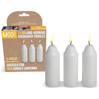 Bougies De Survie Longue Durée – 20-30 Heures De Combustion, Cire De Soja, Sans Parfum, Pour Camping Et Urgence
