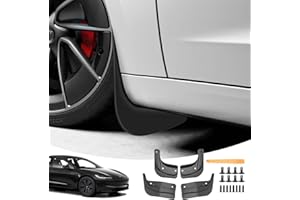 ‎LANGBEAN LANGBEAN Schmutzfänger für Tesla Model 3 Highland, Vordere und Hintere Spritzschutz mit Montageschrauben, Allwetter Schlammklappen Kein Bohren Nötig, Model 3 2024 2025 Zubehör [4 Stück]