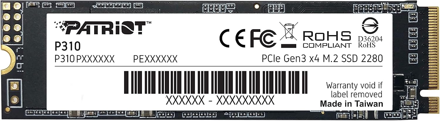 Patriot P310 M.2 PCIe Gen 3 x4 240GB SSD de bajo Consumo - P310P240GM28