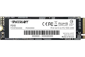 PATRIOT MEMORY Patriot P310 M.2 PCIe Gen 3 x4 480GB SSD de bajo Consumo - P310P480GM28