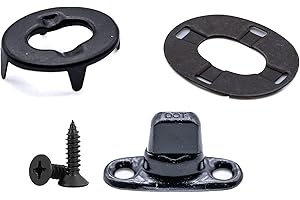 J Clarke Marine 10pcs Black turnbutton fastener 6mm kit eyelet bases screws for boat canopy canvas gazebo tarpaulin cover