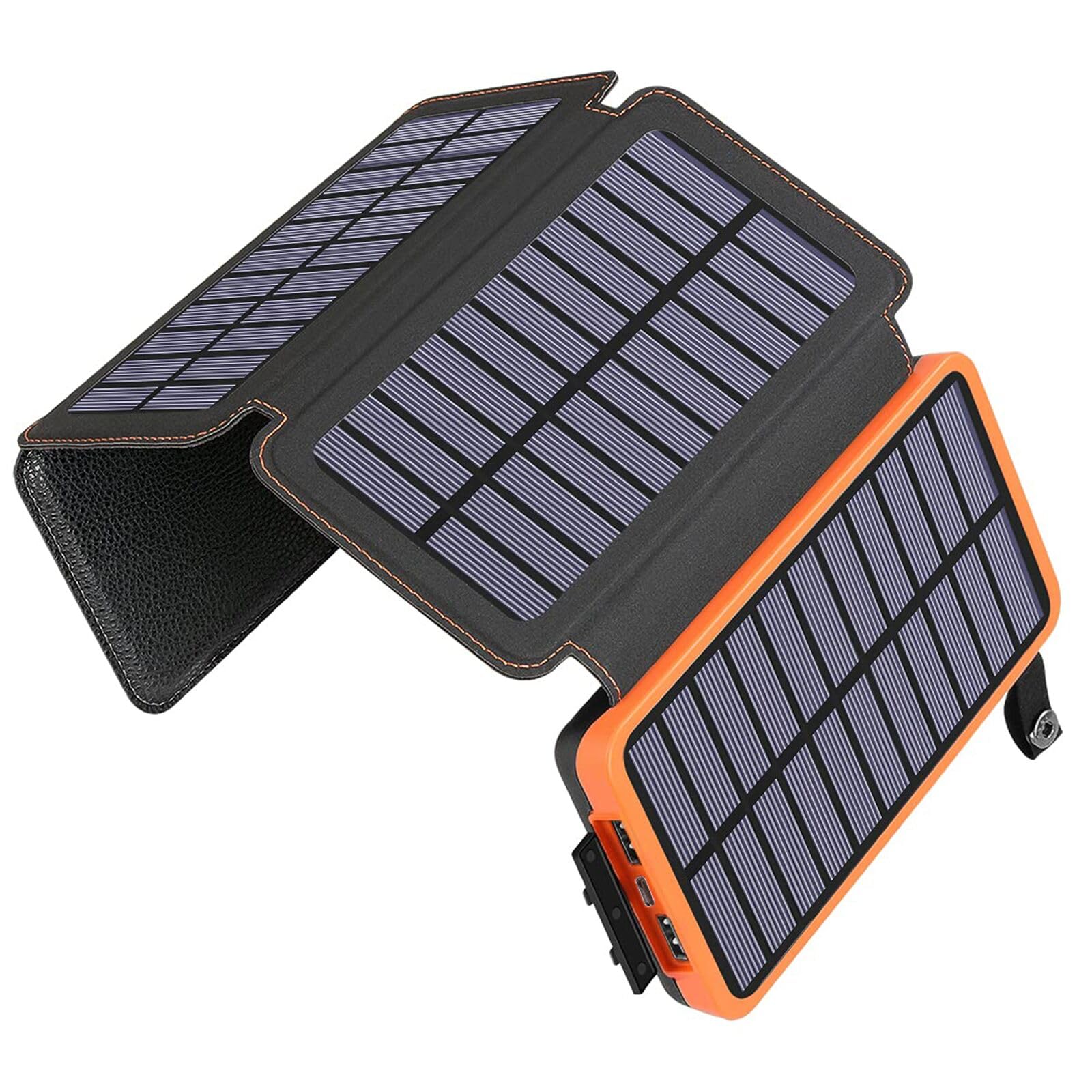 ADDTOP 25000mAh Solar Charger ADDTOP Portable Solar Power Bank with Dual 2.1A Outputs Waterproof External Battery Pack Compatible Most Smart Phones, Tablets and More (92.5Wh 2018 Upgraded)