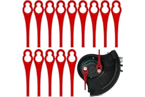 Txeouse 100 Pezzi Lame in Plastica per Tagliaerba, Lame in Plastica Tosaerba 85mm, Lame Di Ricambio in Plastica, Lame in Plastica per Decespugliatore