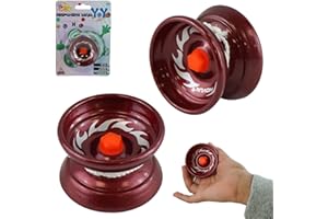 SRVertex Yoyo en métal pour Enfants débutants, roulement à Retour Automatique, Yo-yo réactif pour Jouer des Tours de Cordes Professionnels divertissants, Yo-yo Professionnel, Corde Stable et Robuste,