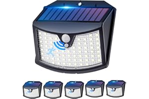 Giliwosy Lampe Solaire Exterieur, 【Lot de 6】 Lumière Solaire Extérieure, 3 Modes IP65 Étanche - Éclairage Extérieur Solaire pour Jardin, Garage, Patio, Lampe Exterieur Murale