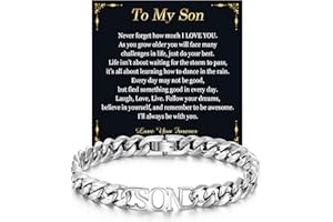 EPIRORA Cuban Chain Bracelet Gifts for Son Grandson Grandad Brother Husband Dad Daddy Uncle Nephew