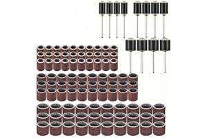 WALFRONT 102 szt. taśmy szlifierskiej, tulejki, bęben do szlifowania, trzpienie, papier ścierny, pierścień obrotowy, ścierny pierścień szlifierski, zestaw narzędzi do polerowania