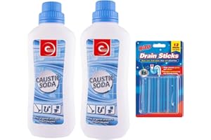 SMOLDR Drain and Plug Unblocker, Effectively Removes Blockages, Liquid Cleaner for Blocked Drain Pipes in Sinks or Shower Traps -2 x 350ml & 12 Pack Drain Sticks
