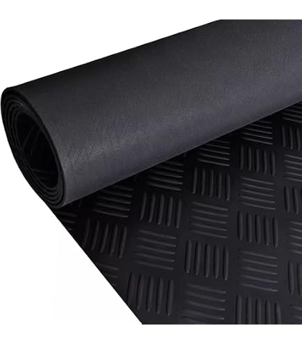 thumbnail image 2 of All About Rubber Rib Rubber Matting – 1/8″ Thick X 36″ Wide X 5ft Long – Black USA Made 2 of 2