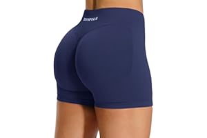 JOYSPELS Women's Seamless Gym Shorts - High Waist Scrunch Bums Ruched Booty Shorts for Activewear, Running, Yoga, Sports, Workout