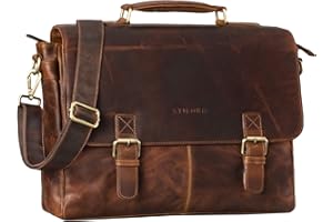 STILORD 'Dorian' Ventiquattrore Grande in Pelle Uomo Donna Vintage Borsa da Lavoro Ufficio Cartella per PC da 15,6 Pollici