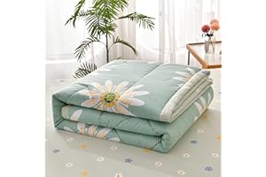 YINGHESHENG Quilted Bedspread for Single Double Size, Soft Lightweight Printed Pattern Reversible Quilted Bed Throw Patchwork Quilt, Sofa Blanket,E,150x200cm