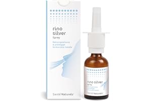 SANTE' NATURELS Rino Silver Spray ● 30 ml ● Spray Naso con Argento Colloidale Vero, Aloe Arborescens, Vitamina e Ribes Nigrus ● Decongestiona e Protegge la Mucosa Nasale ● Made in Italy