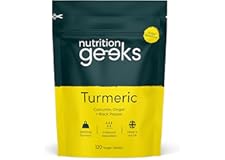 Nutrition Geeks Turmeric Tablets 2000 mg with Black Pepper & Ginger, High Strength Curcumin Supplements, Vegan and Gluten Fre