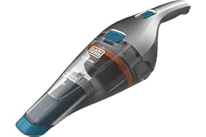 BLACK+DECKER Handstaubsauger Akku Dustbuster (beutellos - 7,2V Kabelloser + beutelloser Staubsauger mit Fugendüse, Polsterbürste und Ladestation mit Wandhalterung NVC215WA, Kobaldblau, 385 ml