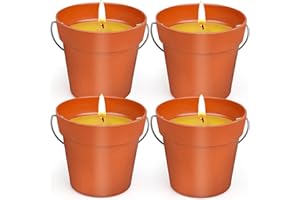 LDUMODUW 4 x 200 g Large Citronella Candle Outdoor, 180 Hours Burning Time Scented Candle Citronella Candle for the Garden, Natural Soy Wax Outdoor Candles for Camping, Balcony, Patio, Barbecue, Summer Gift