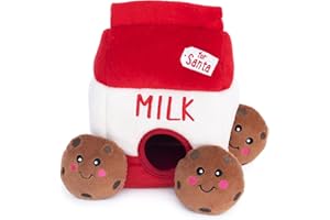 ZIPPYPAWS Zippy Paws ZP698 Holiday Zippy Burrow - Santa's Milk and Cookies Hundespielzeug, 300 g