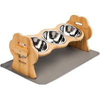 Navaris Futterstation Für Katzen Und Hunde - Futternapf Set Aus Edelstahl - Erhöhter Napf