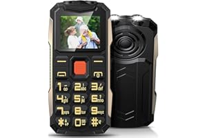 Onherm Telephone Portable Senior avec Grandes Touches, 2800mAh Batterie, 2G Double SIM, 2.4" LCD Écran, Téléphone Portable Personnes âgées avec SOS Fonction, Volume Élevé, Lampe De Poche (Noir)