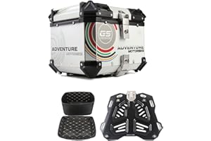 WNANCH Monolock Baúl, 28-100 litros de Volumen, Universal baúl de Moto, Topcase Maletero de Moto con Candado de Seguridad Impermeable (Size : F-55L)