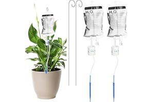 COOL DESIGN 2 Unidades Bolsa Dispositivos Automáticos de Riego para plantas, Sistema Automático de Riego de Plantas con Bolsa de Agua de 350 ml, para Interior Exterior Dispositivo Automático de Riego para plantas