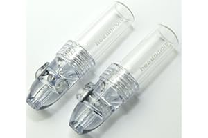 HEADNMORE® 2 dosificadores de 1,4 cm de diámetro, 6,7 cm de altura, transparente con logotipo