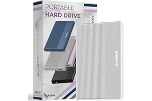 SUHSAI Disque Dur Externe 120 Go HDD de Sauvegarde de données – Extension de mémoire 2,5" Disque Dur Portable USB 3.0 Compatible avec Mac, Ordinateur de Bureau, PC, PS4, PS5, Console de Jeu (Argent)