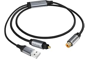 0,5 m SPDIF digital ljudkabel, Toslink till koaxial RCA förlängningskabel