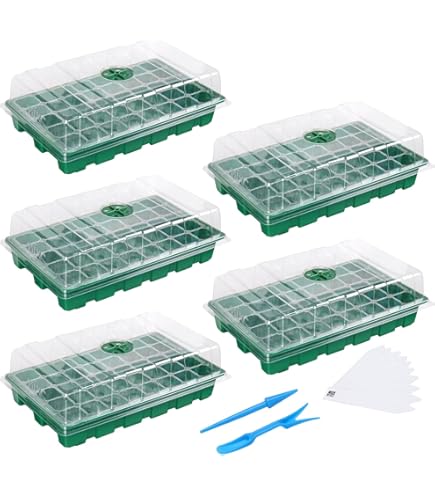 Pawfly Seed Starter Trays, 2 Pack 80 Cells Seed Starter Kit