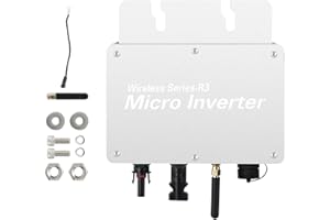 DEWIN Microinverter 350W,MPPT Micro Solar Converter IP65 Inverter a Griglia Impermeabile con Sistema di Monitoraggio del Telefono Cellulare WiFi Power Station Portatile Plug&Play
