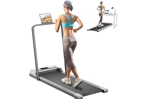 CANMALCHI Under Desk Treadmill Foldable 1-12KM/H Adjustable Speed,Walking Running Machine Portable for Home Cardio Exercise,with Remote Control,Non-Assembly