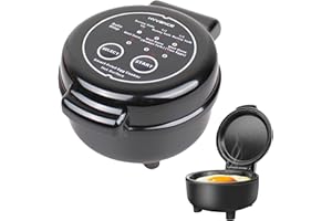Hyvance Smart Fried Egg Cooker, Low Heat Cooking, Make fried egg like Sunny side up, Over easy etc. It automatically stops with sound alert when done, Non stick coating, Patent applied (BLACK)