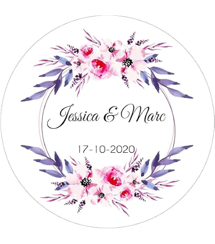 Autocollants Personnalisés Mariage CrisPhy - Avec Prénom Et Date - Pour Cadeaux Et Invitations