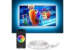 ‎GOVEE Govee LED TV Hintergrundbeleuchtung, 3m RGB LED Strip kompatibel mit Alexa und Google Assistant, APP-Steuerung, USB betrieben, für 46-60 Zoll Fernseher und PC (nur unterstützt 2.4 GHz WiFi)