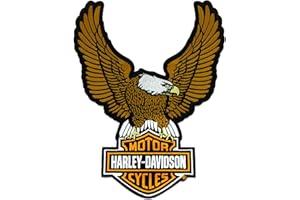 Harley-Davidson 10.25 in Embroidery Brown Eagle Bar & Shield Emblem Sew-On Patch