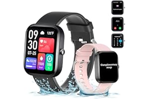 GORGER Smart Watch for Men Women, Fitness Tracker with IP67 Waterproof, Health Monitor for Heart Rate, Blood Oxygen, Blood Pressure, Sleep,2.0'' Touch Screen Bluetooth Smartwatch Watch for Android-iOS (A)