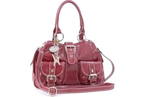 Catwalk Collection Handbags - Sac Bandoulière Femme Cuir - Sac Porté Main Moyen Avec Bandoulière Réglable et Détachable - Multipoches - FAITH