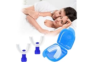 KASURE Gouttière Dentaire Bruxisme 2 Pièces, Protecteur Buccal Thermoformable, Anti-Ronflement et Grincement des Dents, Protection Nocturne, Livré avec 2 Boîtes de Rangement Hygiéniques