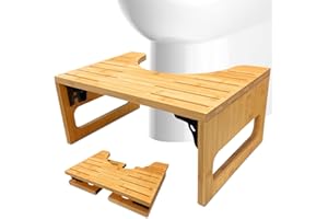 TFCIOD Sgabello Bagno Fisiologico da Toilette, Sgabello per Doccia in Bambù, Sgabello WC Contro Emorroidi, Migliorare Stitichezza, Panchetto Bagno Consigliato da Medici, Adatto per adulti e bambini