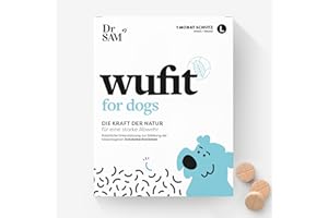 Dr. SAM Wurm-Kraut Tabletten für Hunde auf Pflanzenbasis - Wurmkur sekundierend als Unterstützung der natürlichen Magen-Darm-Funktion nach einem Wurmbefall - Monatspackung - Hunde ab 40kg