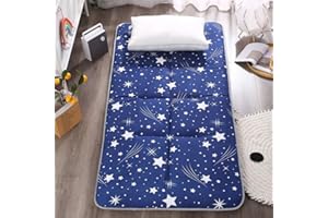 FZKun Futon Mat - Lightweight Folding Mattress Floor Pad with Non-Slip Base Relaxing Sleeper for Napping Travel Guest Bed Dorm Office Tatami Use (Giallo,70x180cm)
