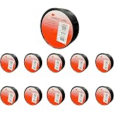 3M Temflex 1300E Elektrik İzolasyon Bandı Siyah &ndash; 10'lu Paket | 18 mm x 9,15 m | PVC Kablo Bandı | 600V Dayanıklı, Esnek ve G