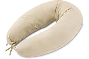 ‎TOTSY BABY Totsy Baby Seitenschläferkissen Schlafkissen für Seitenschläfer 190 cm - Kuschelkissen Pregnancy Pillow Pillows for Sleeping Lagerungskissen Langes Kissen mit Musselin Bezug Oeko-Tex